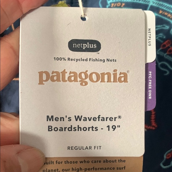 Patagonia Men's Blue Board Shorts - Picture 3 of 3